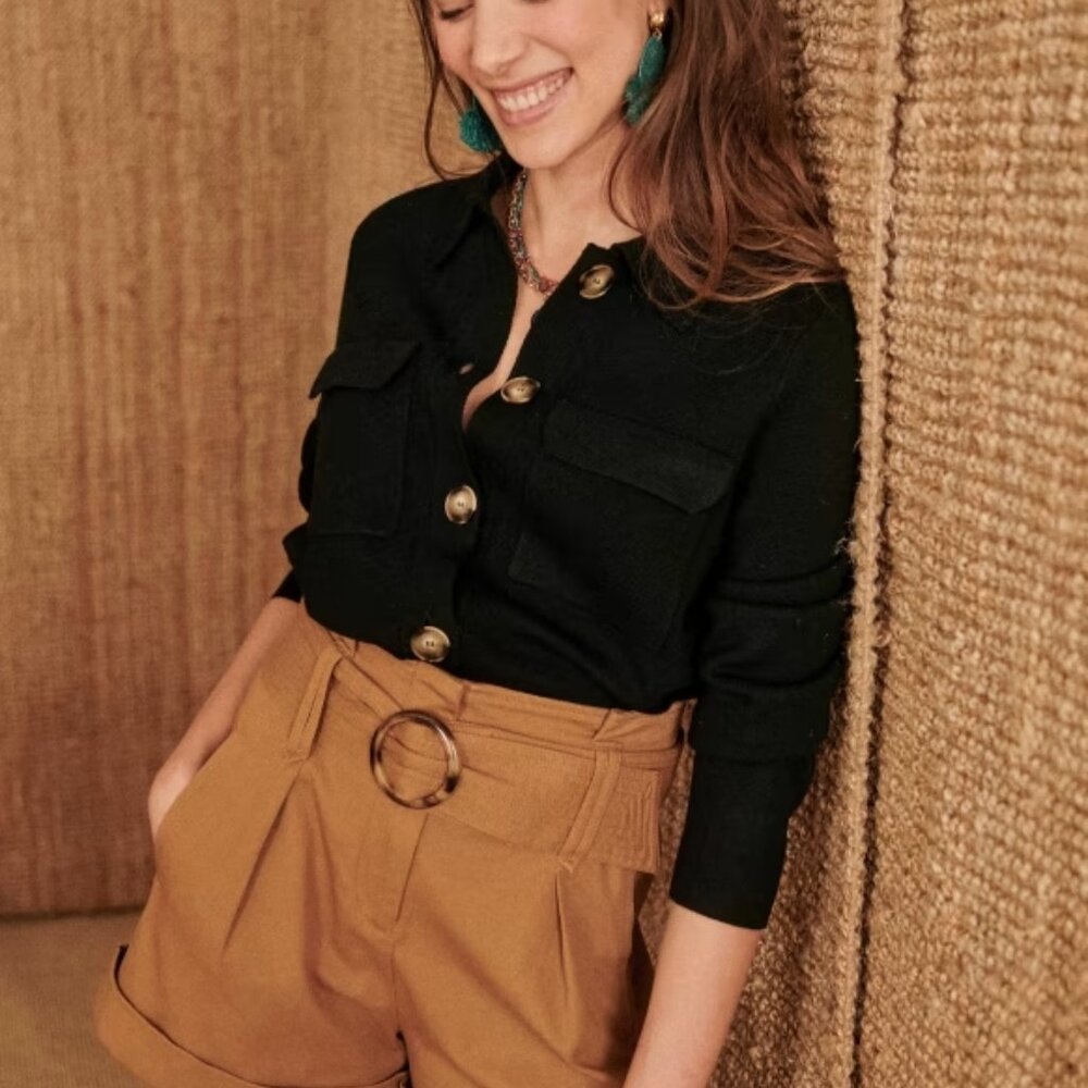 Sezane Rome Shorts in Caramel (40/L)